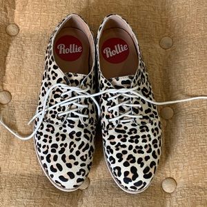 Rollie Leopard print Oxford shoes